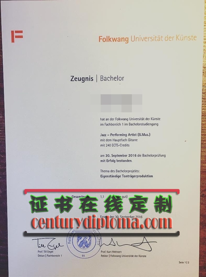 富克旺根艺术大学文凭加急办理：快速获取梦想的敲门砖